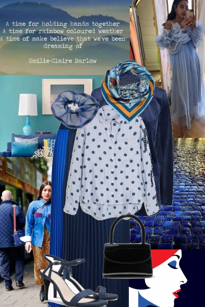 Blue Rainbow- Combinazione di moda