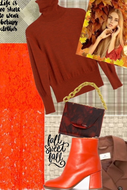 Orange and Brown- Combinaciónde moda