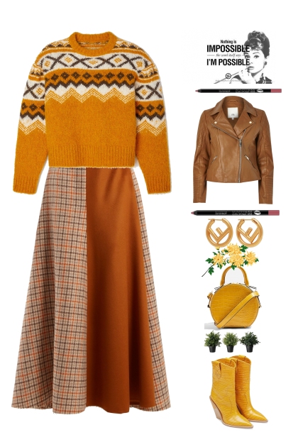 Yellow and Brown- Combinaciónde moda