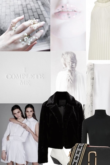 Winter White and Black- Fashion set