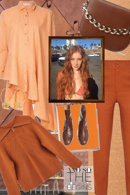 orange and rust- Fashion set