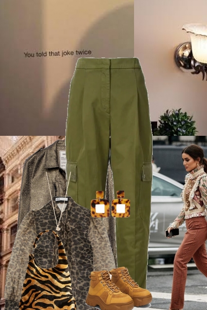  Go wild with the utility trend- combinação de moda