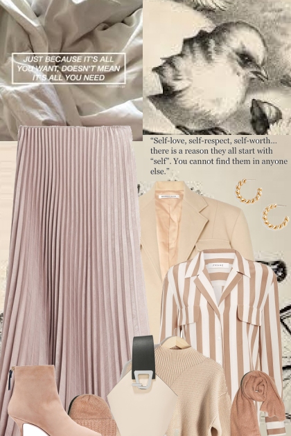 All beige everything- combinação de moda