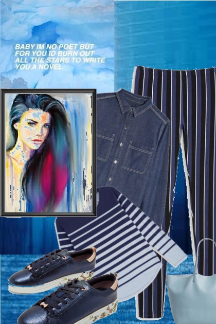 Blue Jeans- Combinazione di moda