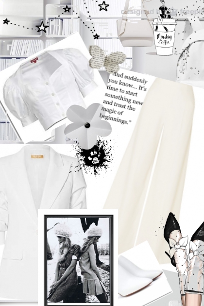 whites for spring- Combinaciónde moda