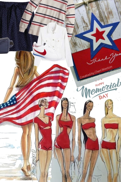 Red, White, Blue- Combinaciónde moda