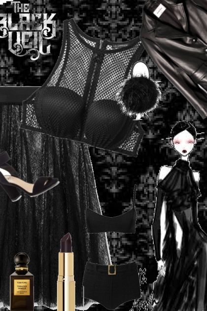 Sheer black- Fashion set