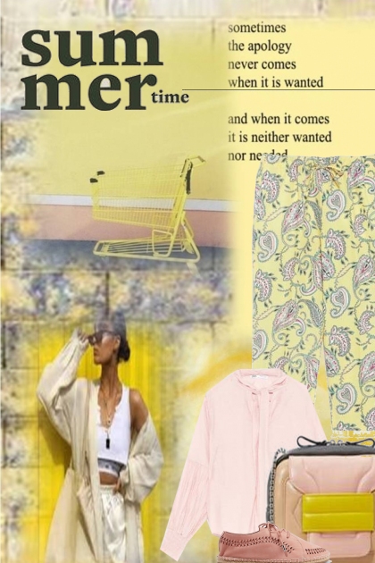 yellow and pink summer- Fashion set