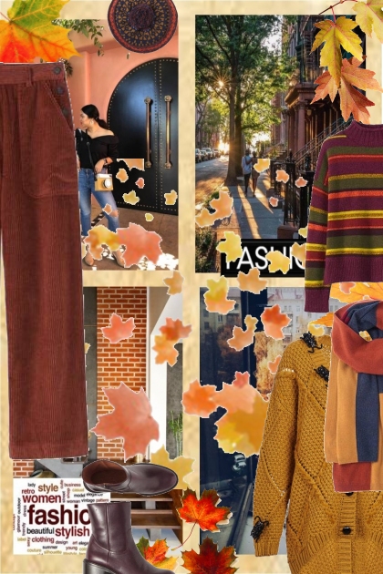 the colours of falling leaves- combinação de moda