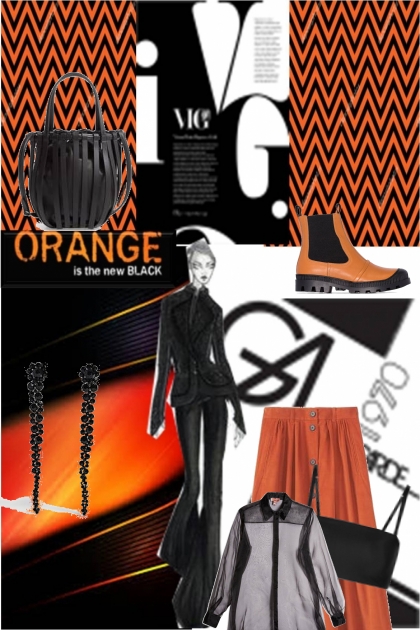 Black & Orange- Fashion set