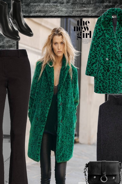 beat the chill with green- Combinazione di moda