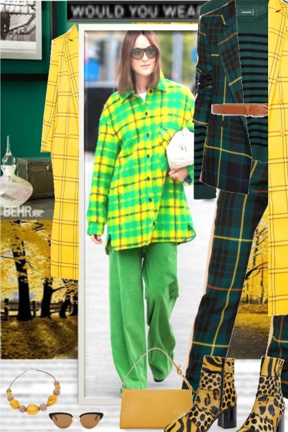 gold and green- Combinaciónde moda