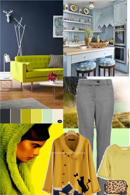 green and gray- Combinazione di moda