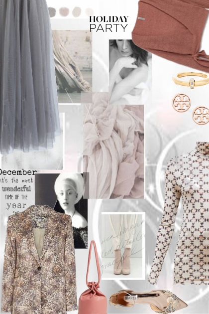 gray and blush- Combinaciónde moda