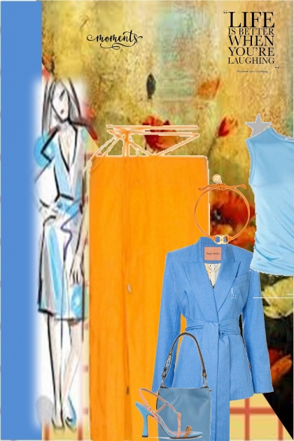 orange and blue- Fashion set