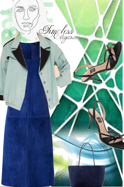 blue and green for spring- combinação de moda