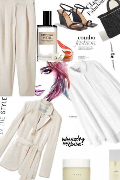 ecru and white for spring- Combinaciónde moda