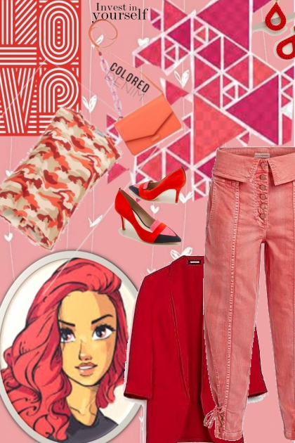pink and red trend- Fashion set