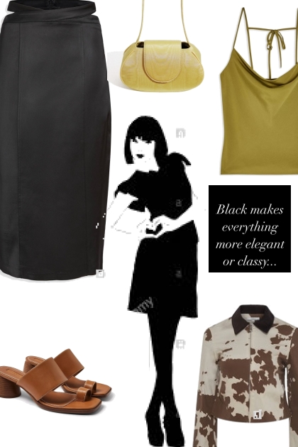 back to black- Combinazione di moda