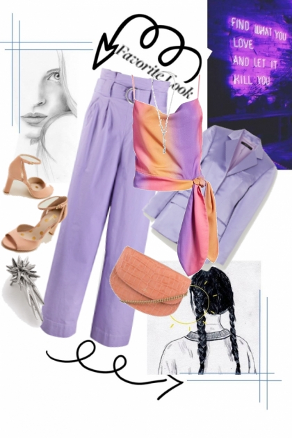 purple  rainbow- Fashion set