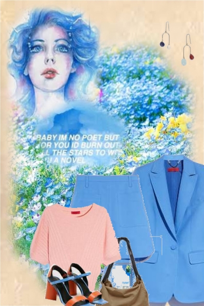 blue and blush- Fashion set