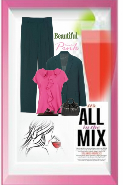 green and pink 5- combinação de moda