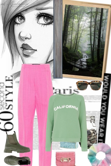 pink and green 7- combinação de moda