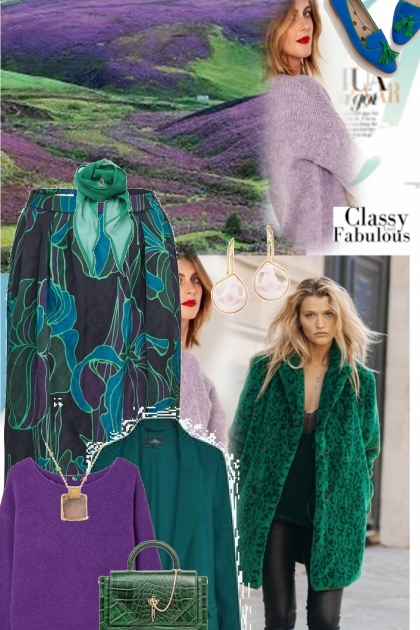 purple and green 2- Fashion set