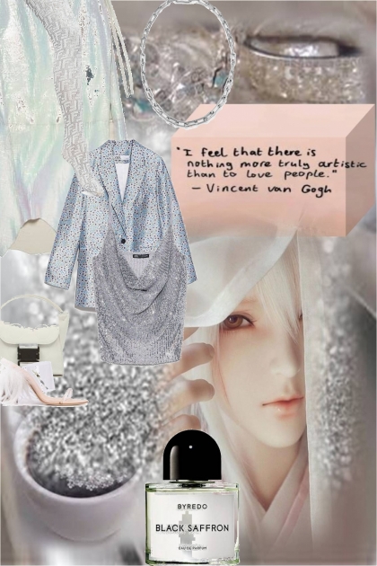 silvery white- Fashion set