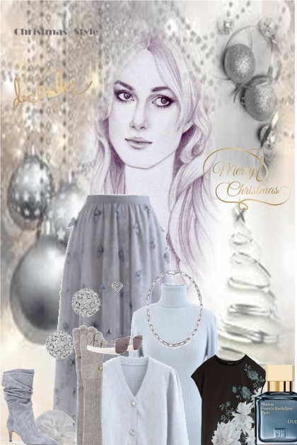 silvery christmas- Fashion set