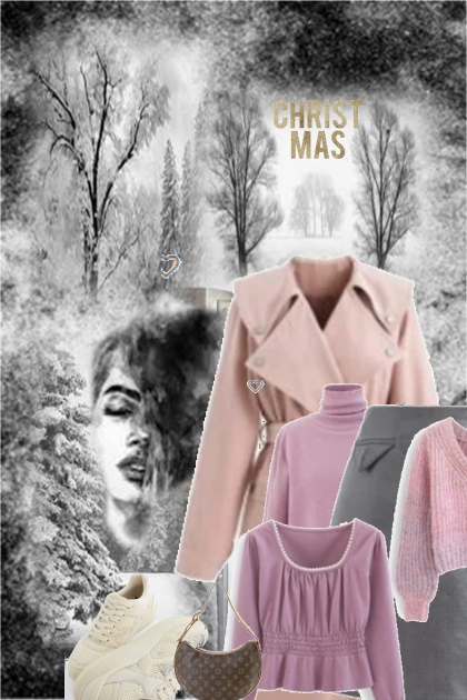 pink and grey- Fashion set