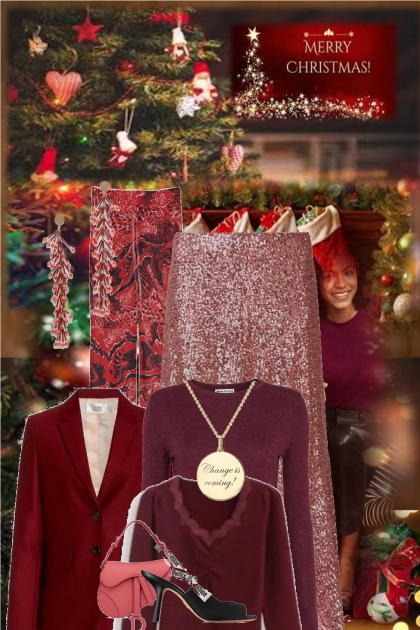 christmas red- Combinazione di moda