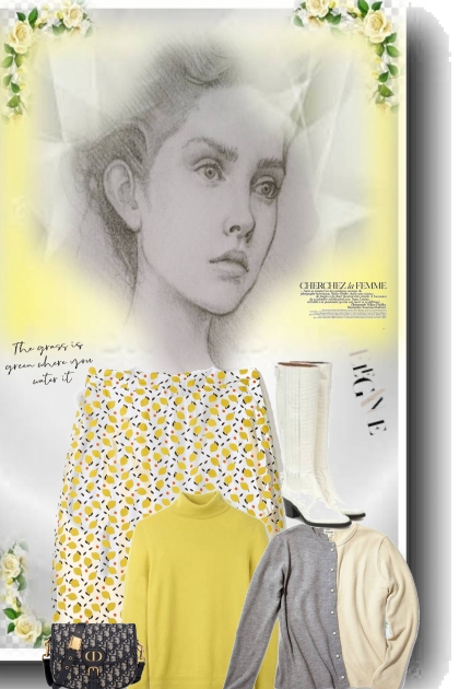 yellow and grey 3- Combinazione di moda