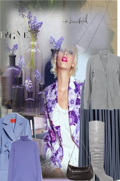 Lavender and gray- Modna kombinacija