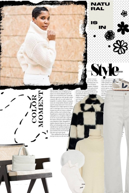 shades of white- Combinazione di moda