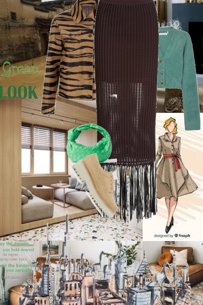 green look 1- Combinazione di moda