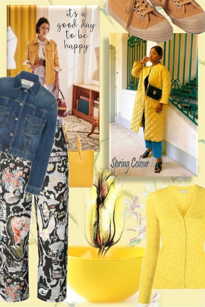 yellow is a happy colour- combinação de moda