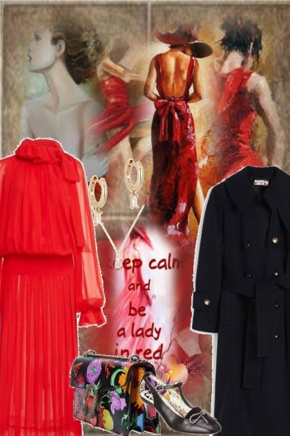 Calm in red- Fashion set