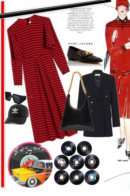 lady in red 2- Combinazione di moda