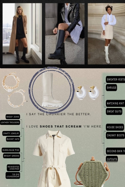chunky boots-spring trend- Combinaciónde moda