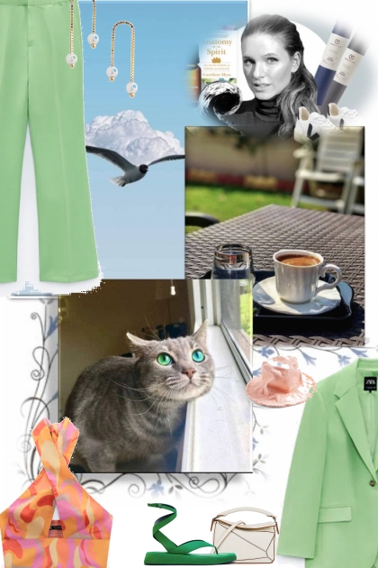 The green of a cat's eye- Fashion set