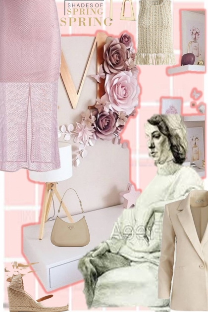 pink and beige romance- Modna kombinacija