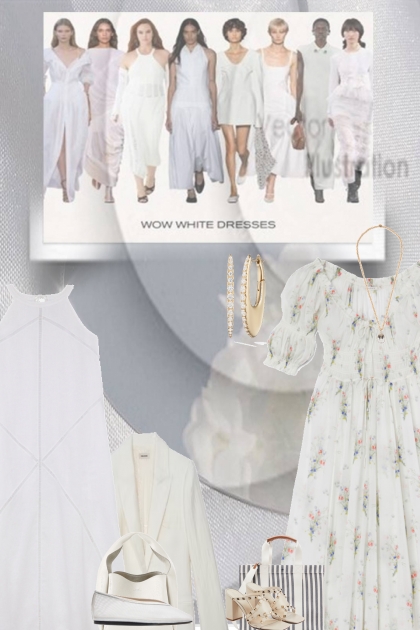 spring trend white dress- Modna kombinacija