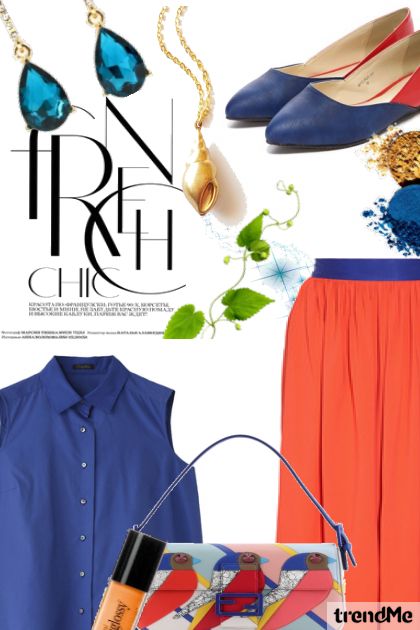 Orange blue season- Combinazione di moda