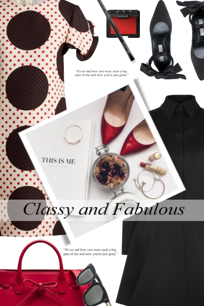 Classy Balck and Red- combinação de moda