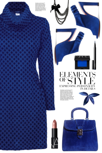 Blue Sweater Dress!- Combinaciónde moda