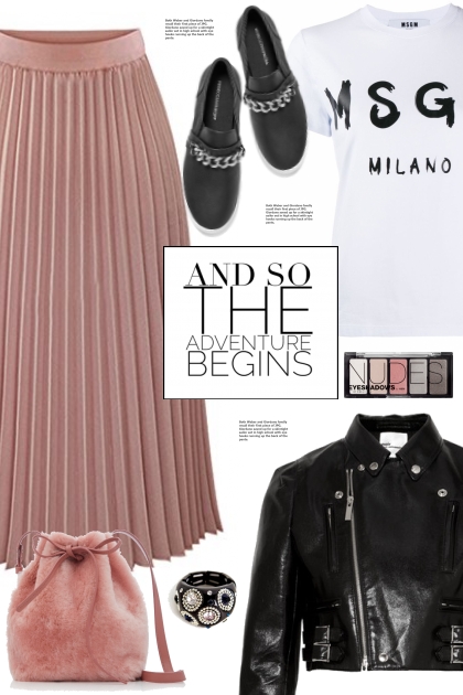 Pink Pleated Skirt!- Modekombination