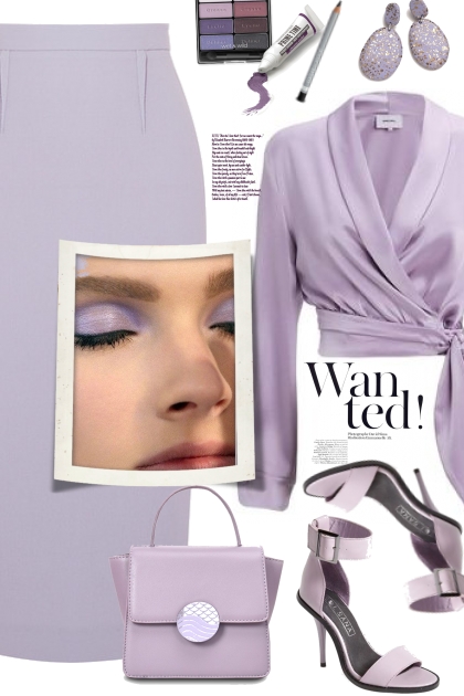 Lilac Satin Blouse!- Fashion set