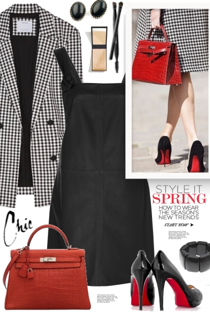 Staud Leather Dress!- Combinaciónde moda