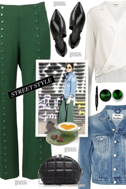 Green Button Pants!- コーディネート
